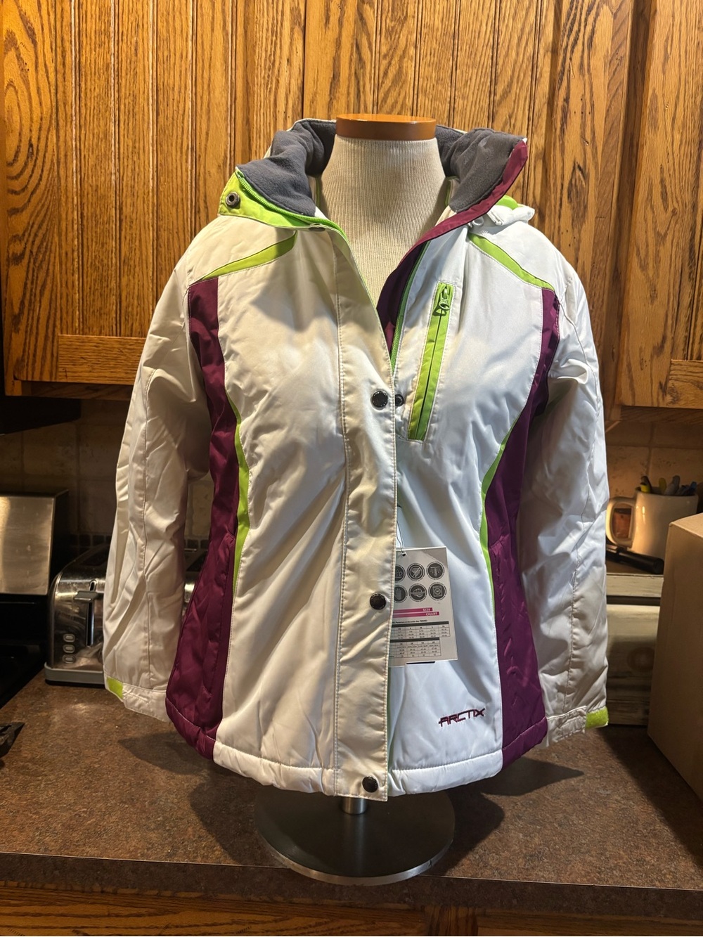 Arctix White, Purple & Lime Women’s Insulated Ski Jacket